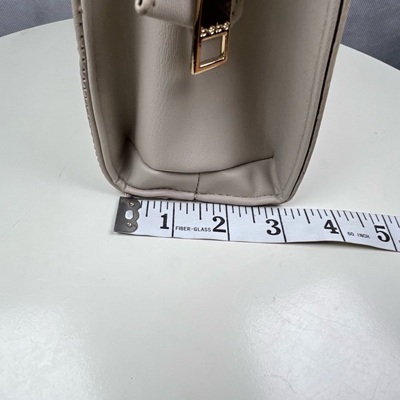 Bebe Aliah Stud Micro Shopper Crossbody Bag In Light Beige No Crossbody Strap - Picture 12 of 13